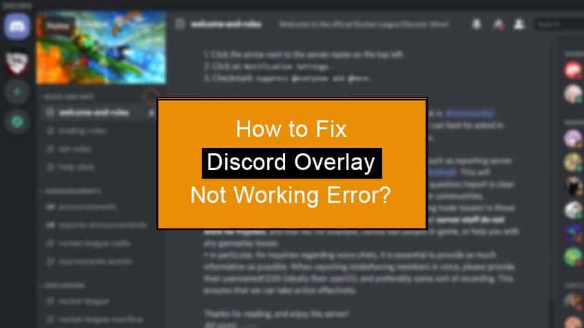 how to fix discord overlay not working